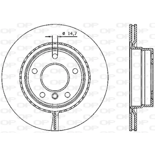 Brzdový kotúč OPEN PARTS BDA2334.20