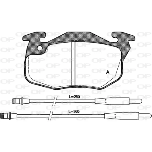 Sada brzdových platničiek kotúčovej brzdy OPEN PARTS BPA0192.34