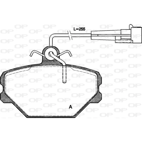 Sada brzdových platničiek kotúčovej brzdy OPEN PARTS BPA0264.02