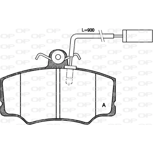 Sada brzdových platničiek kotúčovej brzdy OPEN PARTS BPA0312.02
