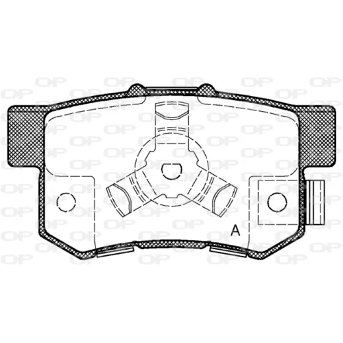 Sada brzdových platničiek kotúčovej brzdy OPEN PARTS BPA0325.04