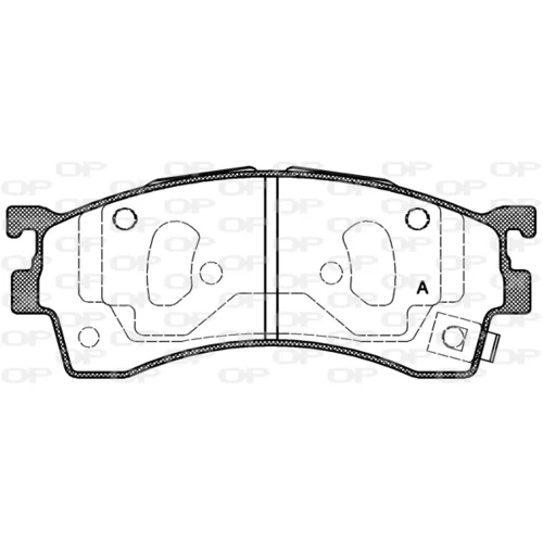 Sada brzdových platničiek kotúčovej brzdy OPEN PARTS BPA0415.12