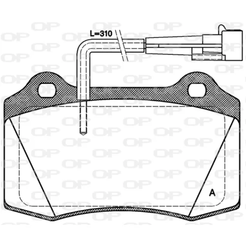 Sada brzdových platničiek kotúčovej brzdy OPEN PARTS BPA0434.22