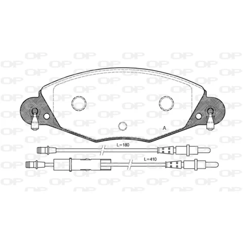 Sada brzdových platničiek kotúčovej brzdy OPEN PARTS BPA0827.04