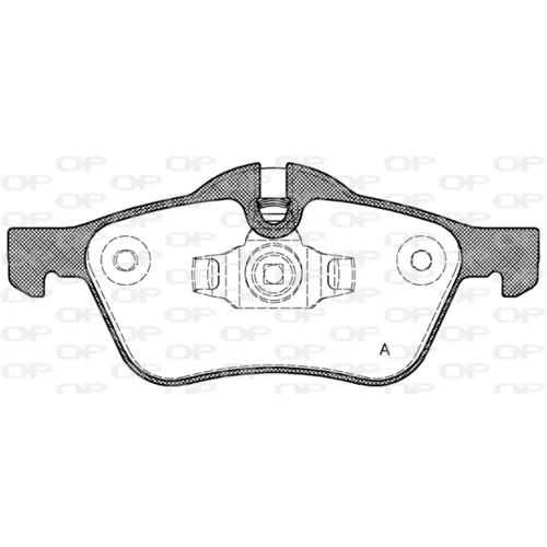 Sada brzdových platničiek kotúčovej brzdy OPEN PARTS BPA0864.00