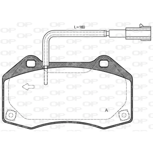 Sada brzdových platničiek kotúčovej brzdy OPEN PARTS BPA1113.10
