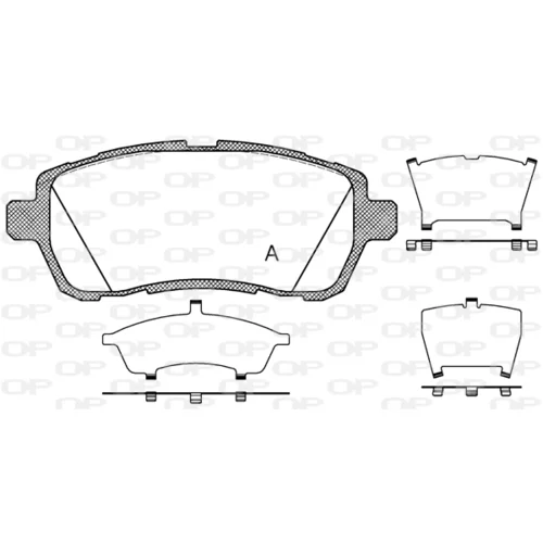 Sada brzdových platničiek kotúčovej brzdy OPEN PARTS BPA1281.10