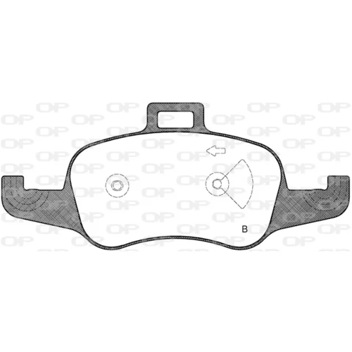 Sada brzdových platničiek kotúčovej brzdy BPA1653.00 (OPEN PARTS) - obr. 1