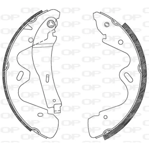 Sada brzdových čeľustí OPEN PARTS BSA2100.00
