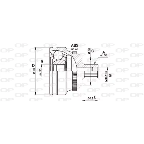 Sada kĺbov hnacieho hriadeľa OPEN PARTS CVJ5110.10