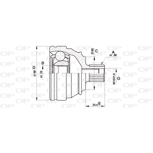 Sada kĺbov hnacieho hriadeľa OPEN PARTS CVJ5121.10