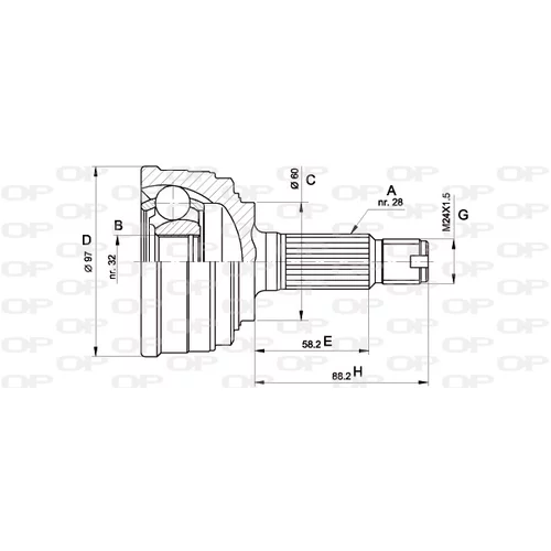 Sada kĺbov hnacieho hriadeľa OPEN PARTS CVJ5129.10