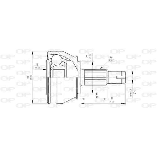 Sada kĺbov hnacieho hriadeľa OPEN PARTS CVJ5295.10