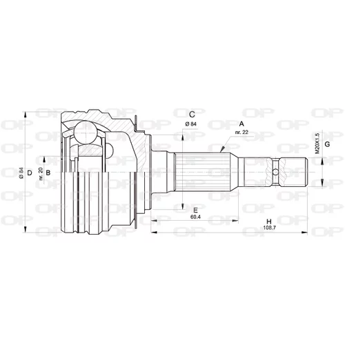 Sada kĺbov hnacieho hriadeľa OPEN PARTS CVJ5307.10