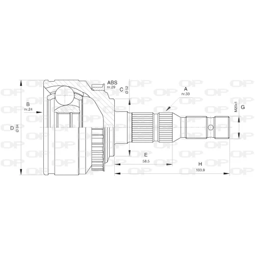 Sada kĺbov hnacieho hriadeľa OPEN PARTS CVJ5527.10