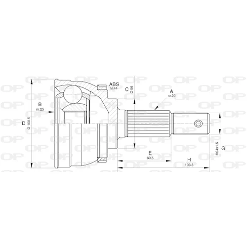 Sada kĺbov hnacieho hriadeľa OPEN PARTS CVJ5629.10