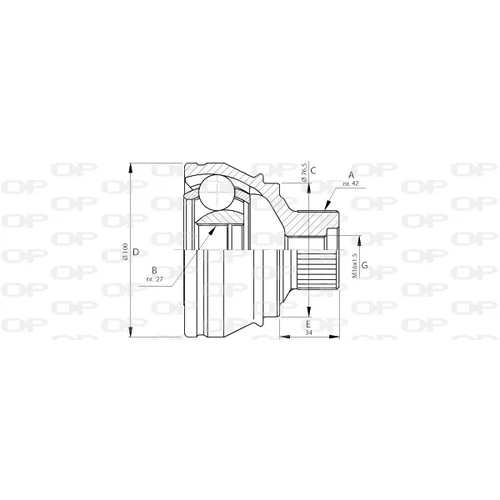 Sada kĺbov hnacieho hriadeľa OPEN PARTS CVJ5710.10