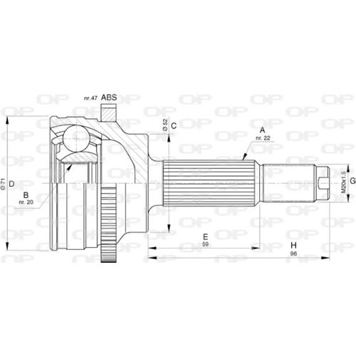 Sada kĺbov hnacieho hriadeľa OPEN PARTS CVJ5772.10