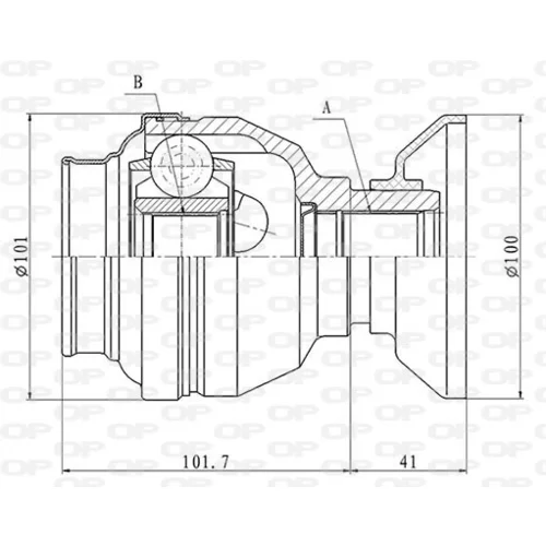Sada kĺbov hnacieho hriadeľa OPEN PARTS CVJ5865.20