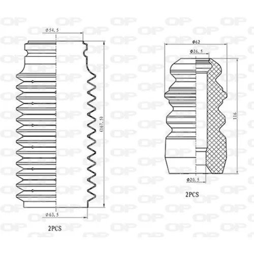 Ochranná sada tlmiča proti prachu OPEN PARTS DCK5009.04