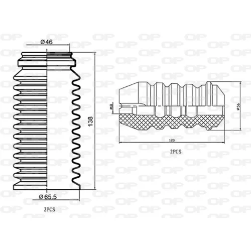 Ochranná sada tlmiča proti prachu OPEN PARTS DCK5070.04