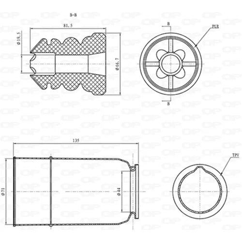 Ochranná sada tlmiča proti prachu OPEN PARTS DCK5121.04