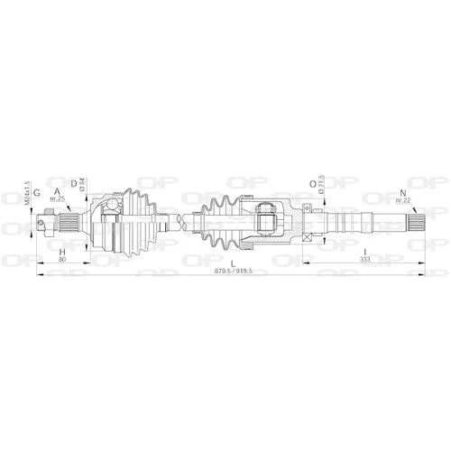 Hnací hriadeľ OPEN PARTS DRS6093.00