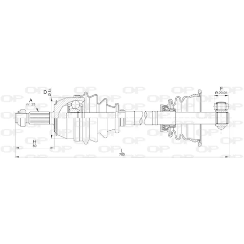 Hnací hriadeľ OPEN PARTS DRS6211.00