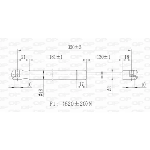 Pneumatická pružina, Batožinový/nákladný priestor OPEN PARTS GSR6078.00