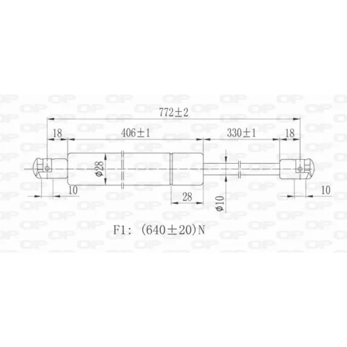 Pneumatická pružina, Batožinový/nákladný priestor GSR6279.00 (OPEN PARTS) - obr. 1