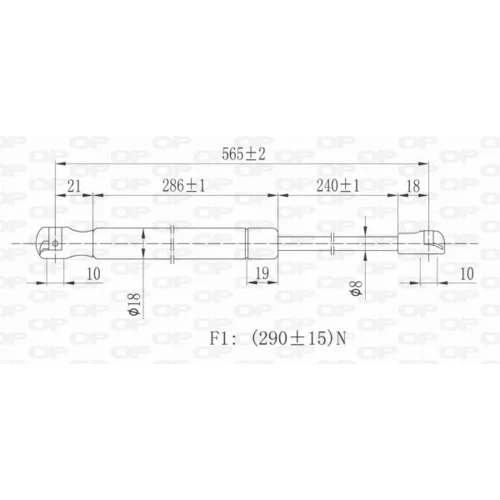Plynová vzpera, kapota motora OPEN PARTS GSR6357.00