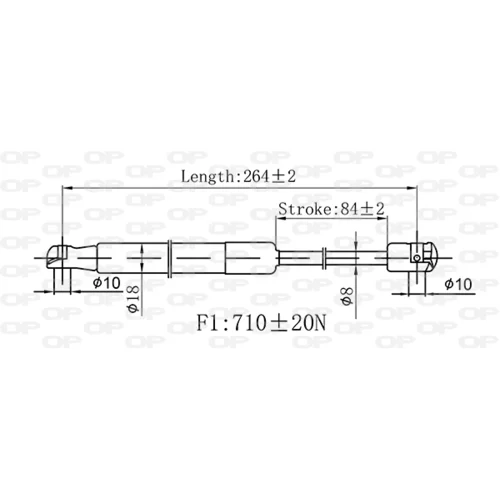 Plynová vzpera, kapota motora OPEN PARTS GSR6586.00