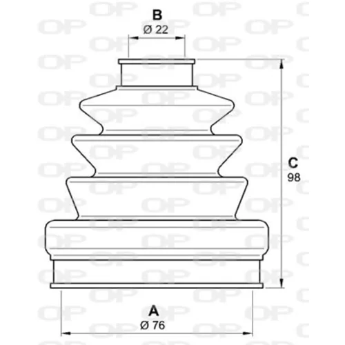 Manžeta hnacieho hriadeľa - opravná sada SJK7013.00 (OPEN PARTS) - obr. 1