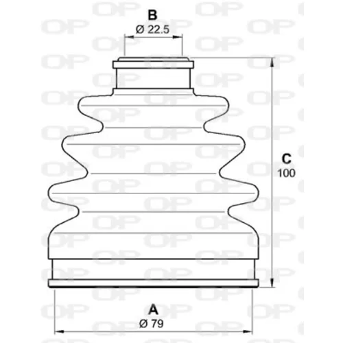 Manžeta hnacieho hriadeľa - opravná sada SJK7116.00 (OPEN PARTS) - obr. 1