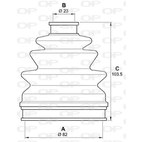 Manžeta hnacieho hriadeľa - opravná sada SJK7197.00 (OPEN PARTS) - obr. 1