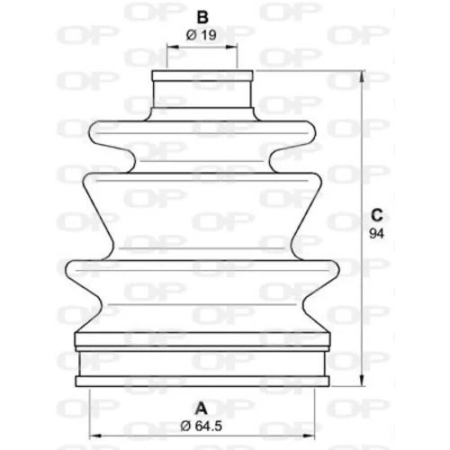 Manžeta hnacieho hriadeľa - opravná sada SJK7256.00 (OPEN PARTS) - obr. 1
