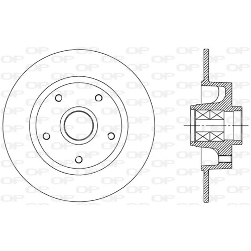 Brzdový kotúč OPEN PARTS BDA2515.30