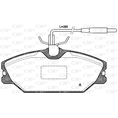 Sada brzdových platničiek kotúčovej brzdy OPEN PARTS BPA0208.12