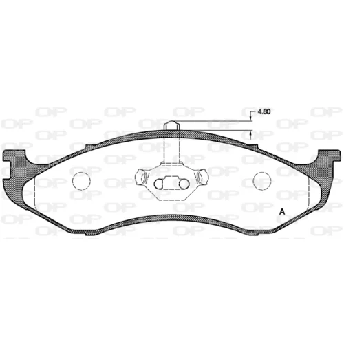Sada brzdových platničiek kotúčovej brzdy OPEN PARTS BPA0467.00