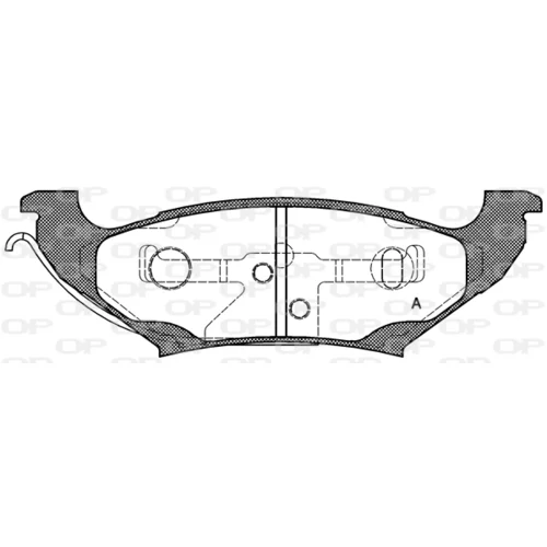 Sada brzdových platničiek kotúčovej brzdy OPEN PARTS BPA0690.10