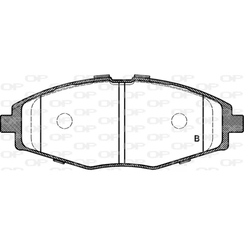 Sada brzdových platničiek kotúčovej brzdy BPA0696.00 (OPEN PARTS) - obr. 1