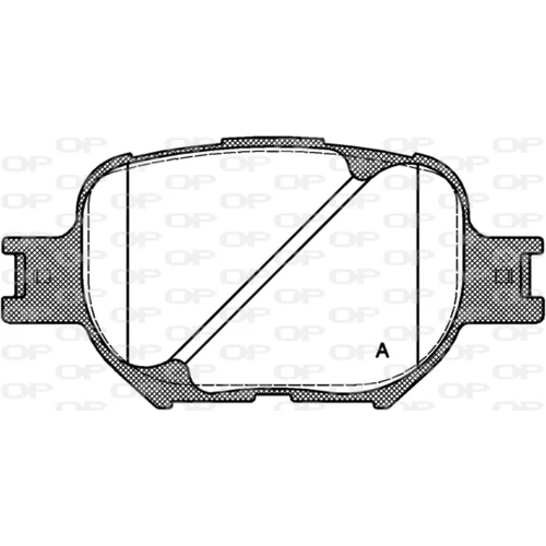 Sada brzdových platničiek kotúčovej brzdy OPEN PARTS BPA0742.00