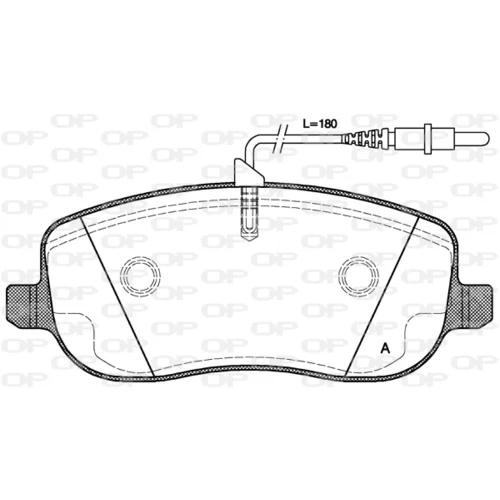 Sada brzdových platničiek kotúčovej brzdy OPEN PARTS BPA0879.12