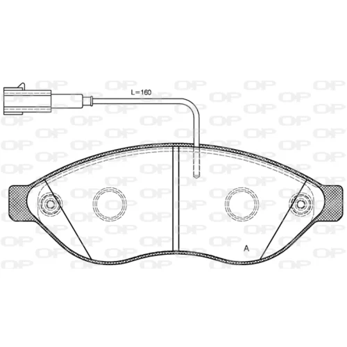 Sada brzdových platničiek kotúčovej brzdy OPEN PARTS BPA1237.12