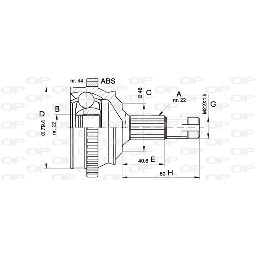 Sada kĺbov hnacieho hriadeľa OPEN PARTS CVJ5225.10