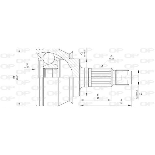 Sada kĺbov hnacieho hriadeľa OPEN PARTS CVJ5610.10