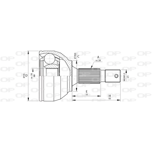 Sada kĺbov hnacieho hriadeľa OPEN PARTS CVJ5695.10