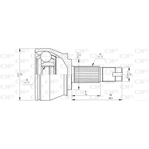 Sada kĺbov hnacieho hriadeľa OPEN PARTS CVJ5709.10
