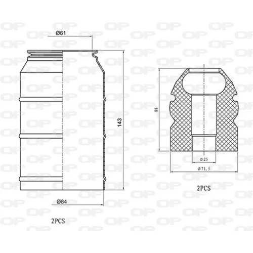 Ochranná sada tlmiča proti prachu OPEN PARTS DCK5036.04