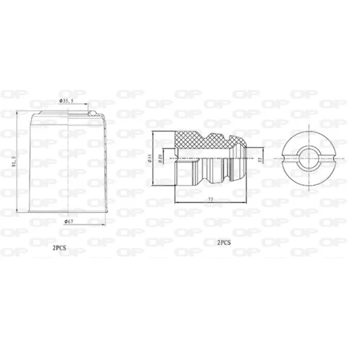 Ochranná sada tlmiča proti prachu OPEN PARTS DCK5083.04